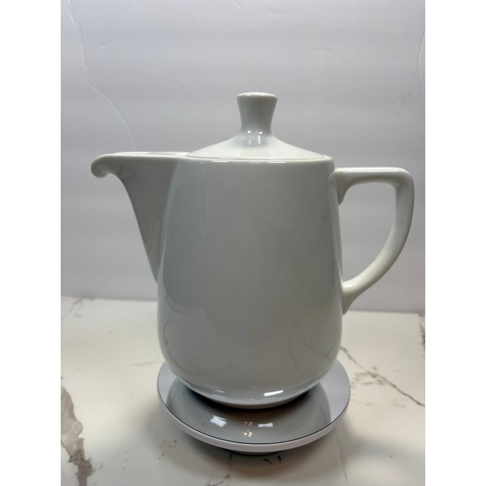 Melitta White Ceramic Coffee Pot Vintage MCM Made in Germany 0-9 Carafe with Lid